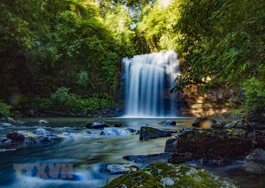 Boasting many beautiful waterfalls, the Kon Ha Nung Plateau is an extremely attractive eco-tourism destination of Gia Lai province. (Photo: VNA)