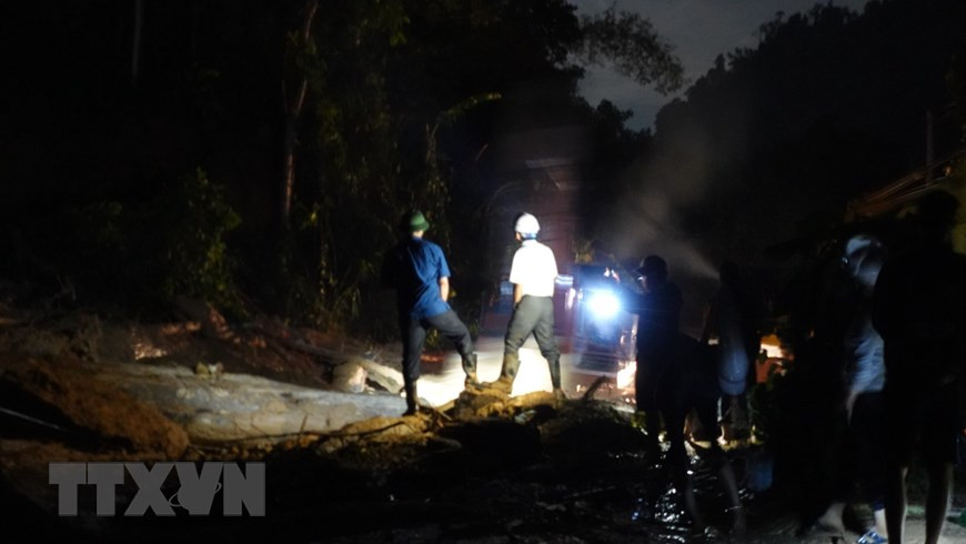 Fourteen people in Tra Leng commune are still missing (Photo: VNA)