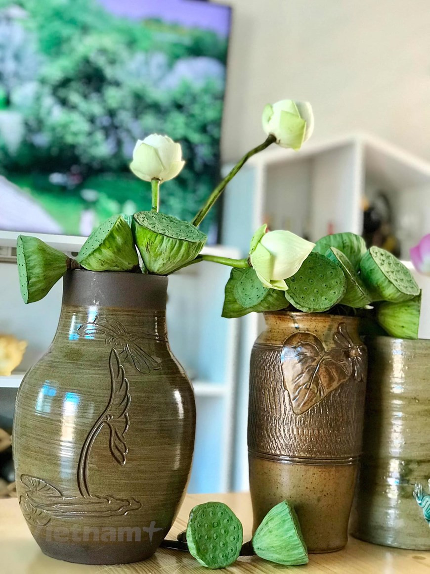 Pham Anh Dao's product on display at the showroom (Photo: Vietnam+)