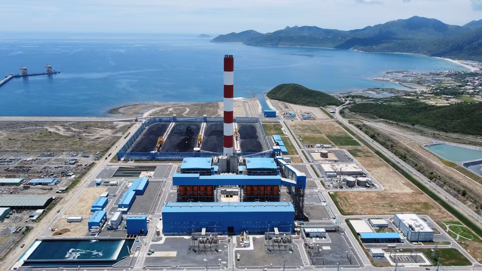 The Van Phong 1 BOT Thermal Power Plant and the 500kV Van Phong Power Station. (Photo: VNA)