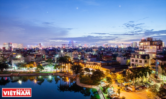 A corner of Ba Mau Lake with its surrounding road (Source: VNA)