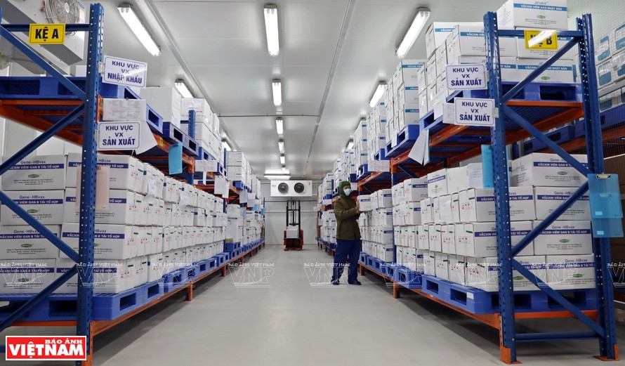 Cold storage for vaccines of the Company for Vaccine and Biological Production No.1 (VABIOTECH) (Photo: VNP/VNA)