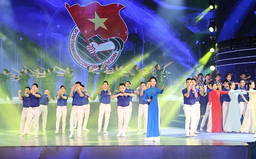 Art performance at the ceremony (Photo: VNA)