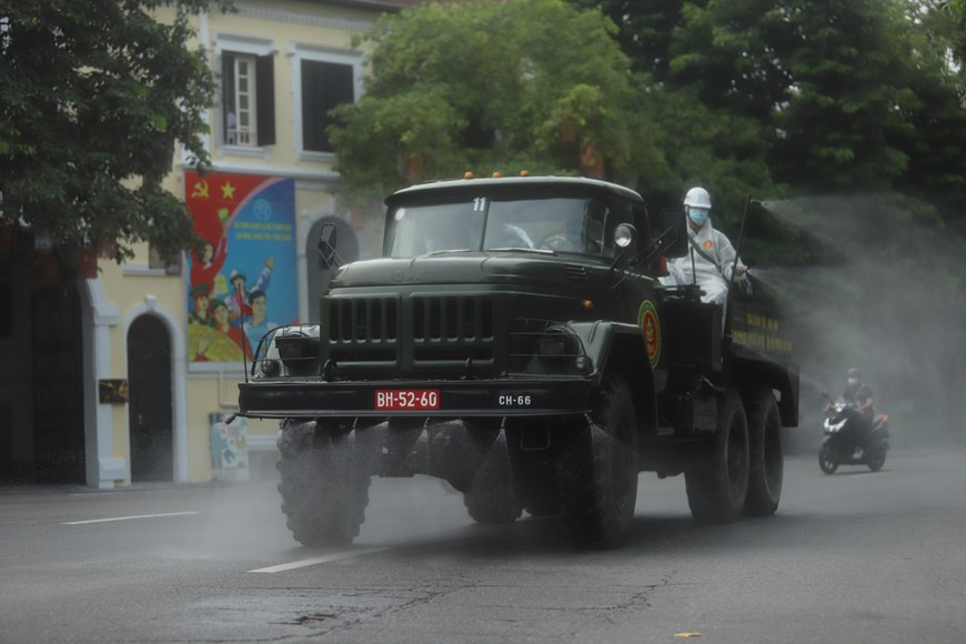 The large-scale disinfection, starting from July 26, will last until July 29. (Photo: Vietnam+)