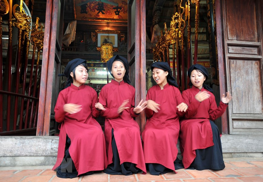 Xoan singing is a religious practice rooted in the ancestor worship of the Vietnamese people (Photo: VNA)