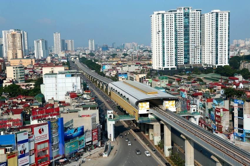 Four storey interchange of Khuat Duy Tien-Nguyen Xien-Nguyen Trai in Thanh Xuan district (Photo: VNA)