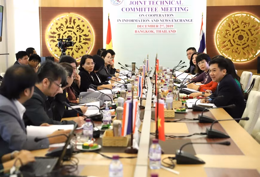 The 16th Joint Technical Committee Meeting between the Vietnam News Agency (VNA) and the Public Relations Department of Thailand (PRD) takes place in Bangkok, December 2 (Photo: VNA)