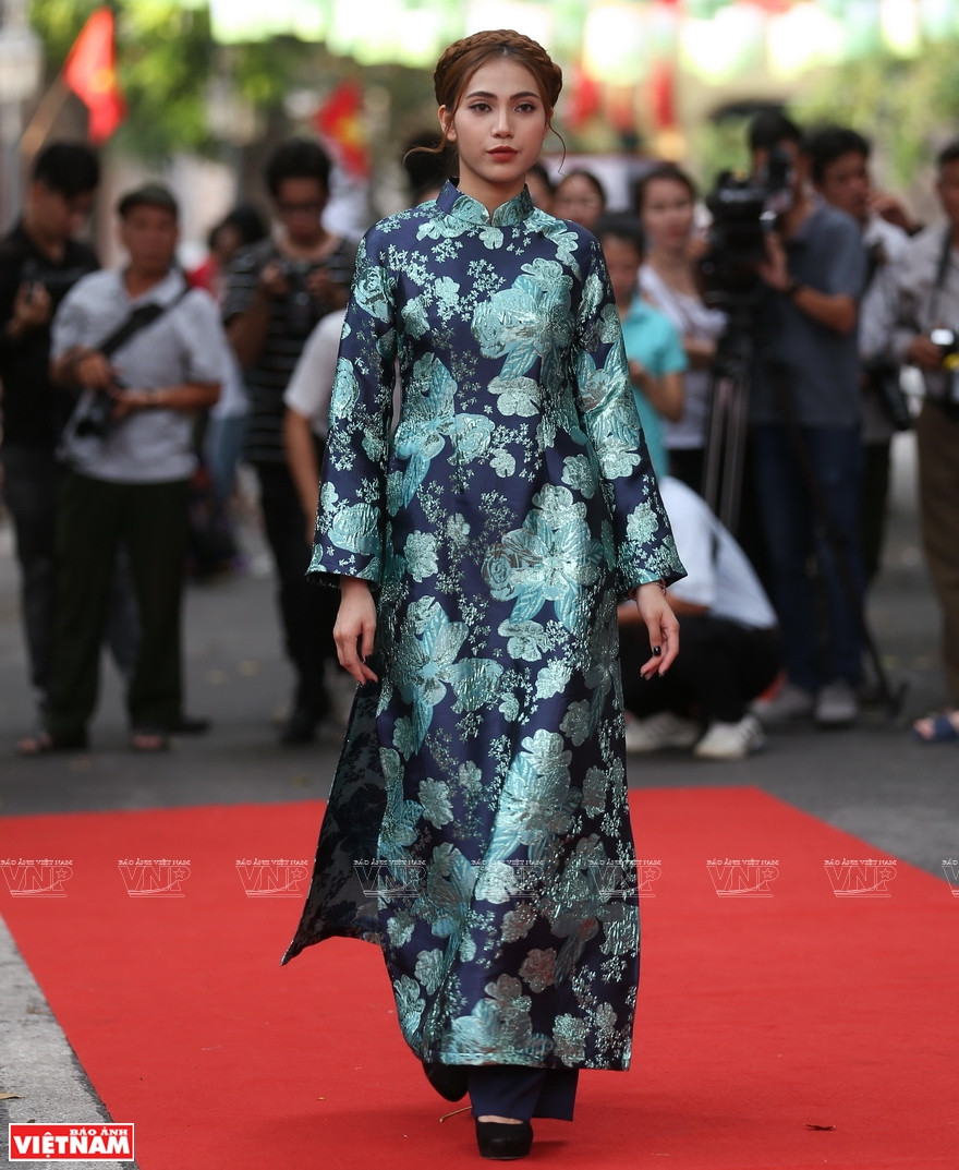 Ao dai (Vietnamese traditional long dress) has long been a traditional costume and a typical cultural feature of Vietnam. (Photo: VPN/VNA)