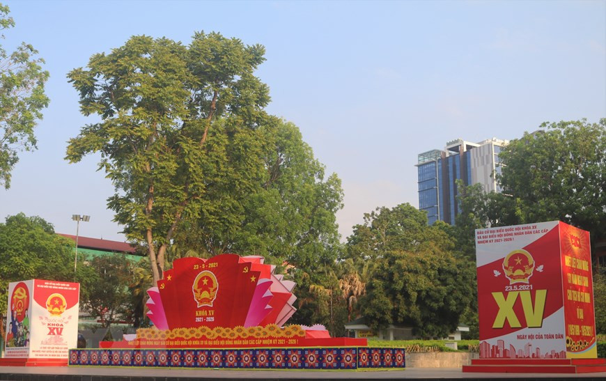 Cao Bang city, Cao Bang province welcomes the elections of deputies to the National Assembly and People's Councils at all levels for the 2021-2026 tenure, slated for May 23. (Photo: Chu Hieu/VNA)