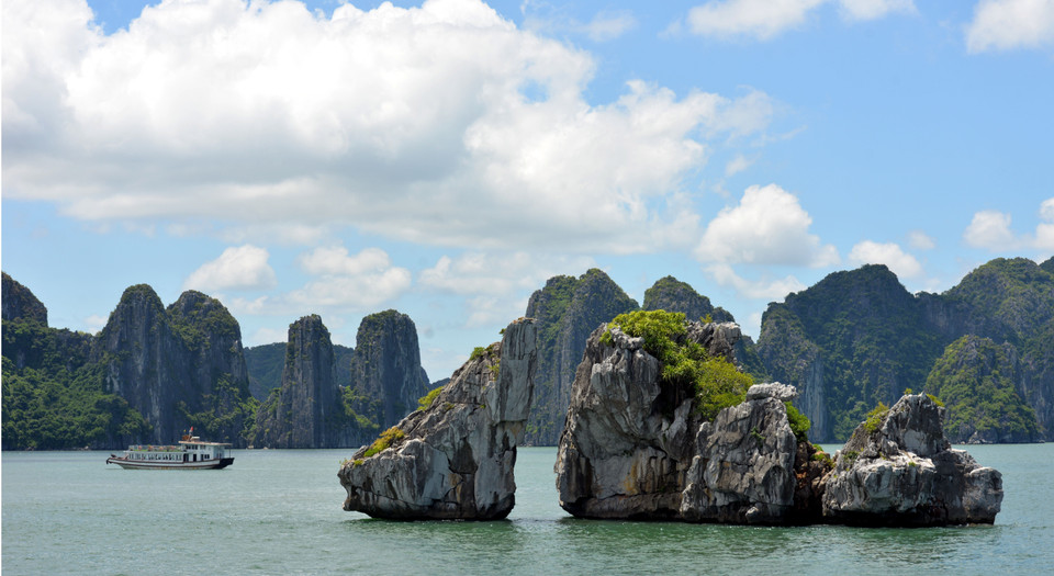 The backside of hon Trong Mai resembles a fish. (Photo: VNA)