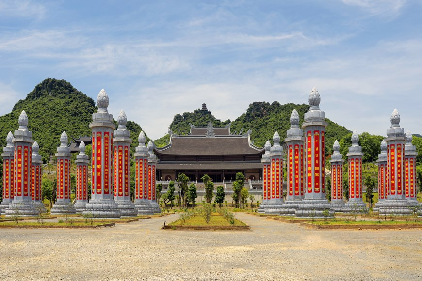 ‘Cot kinh’ garden, inaugurated in 2020, is mong highlights in Tam Chuc complex (Photo: VNA)