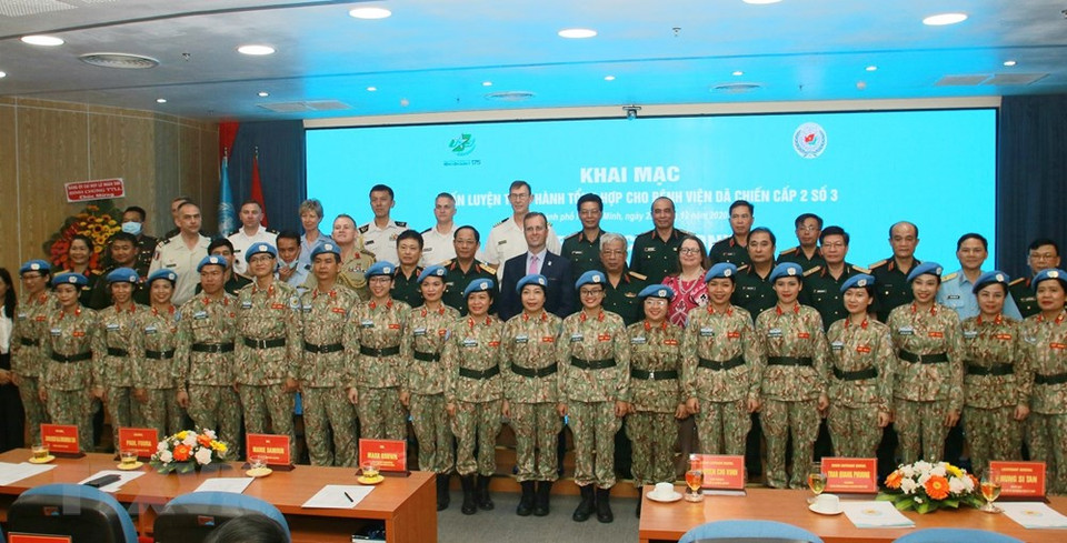 After completing the last training session, 63 staff members of the Level-2 Field Hospital No.3 are scheduled to leave for duty in South Sudan in the first quarter on 2021. (Photo: VNA)