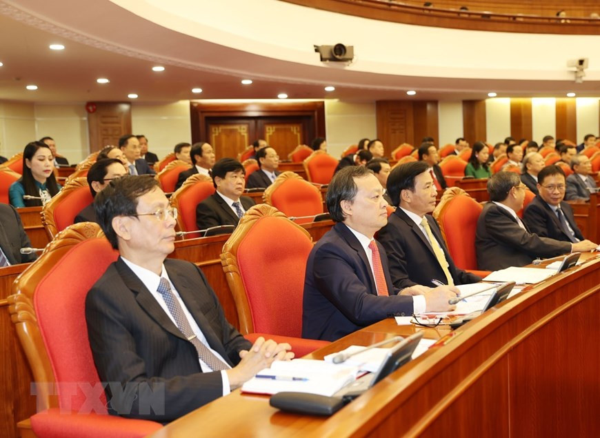 Delegates attending the 13th session of the 12th Party Central Committee (Photo: VNA)