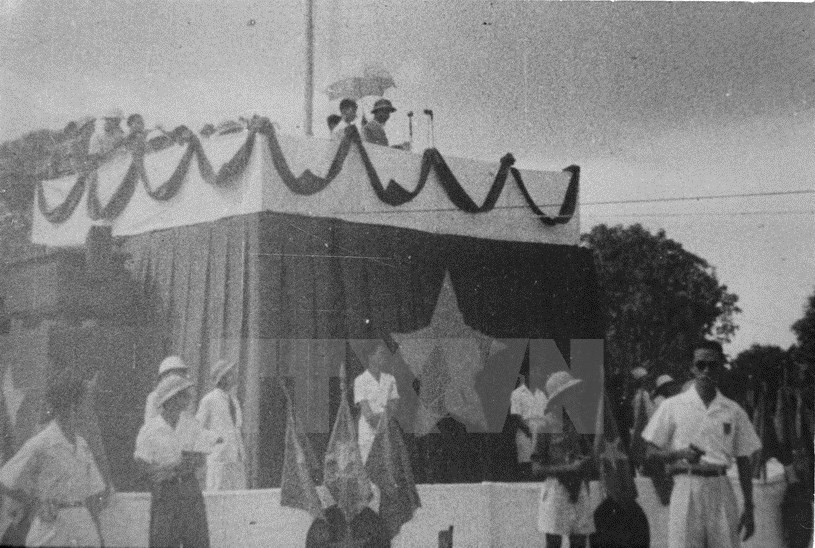 President Ho Chi Minh read the Declaration of Independence on September 2, 1945 (Source: VNA)