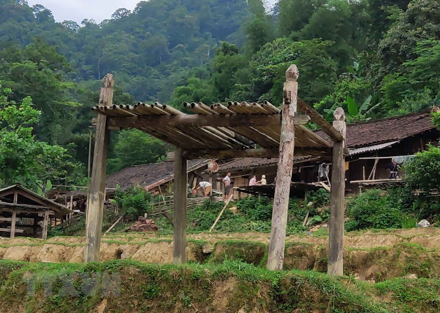 A place to carry out ‘Le cap sac’ (maturity ritual) of Hoai Khao locals (Photo: VNA) 