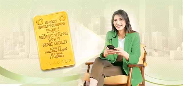 Vietcombank announced that starting from 10am on August 27, customers of this bank can buy gold via its digital banking app. (Photo: vietcombank.com.vn)