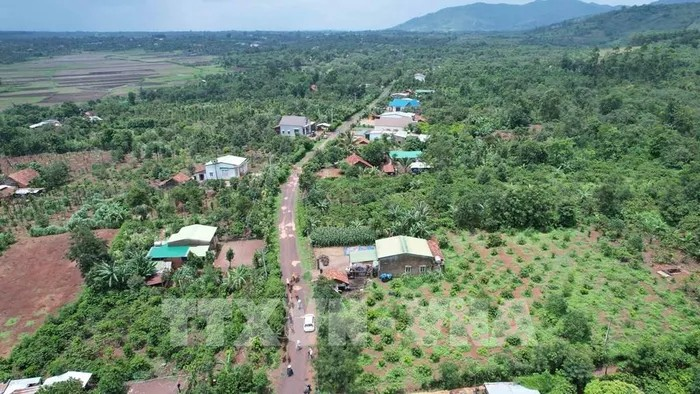 Site clearance is being implemented for Khanh Hoa - Buon Ma Thuot Expressway's section running through Ea Kenh commune of Krong Pac district, Dak Lak province. (Photo: VNA)