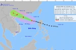 The forecast path of Typhoon Matmo in the next few days. (Photo: The National Centre for Hydro-Meteorological Forecasting)