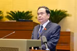 NA Chairman and President of the National Election Council Tran Thanh Man speaks at the event (Photo: VNA)