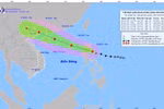 Typhoon Matmo's location at 7am on October 3 and its forecast path in the next few days. (Photo: thoitietvietnam.gov.vn)