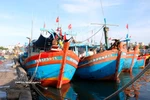 A fishing vessel bearing Ho Chi Minh City registration docks at Phan Thiet Port in Lam Dong province. (Photo: VNA)