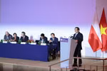 PM Pham Minh Chinh speaks at the event (Photo: VNA)