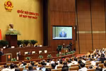 Finance Minister Ngo Van Tuan speaks at the first session of the 16th National Assembly (Photo: VNA)