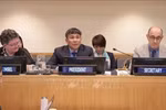 Permanent Deputy Minister of Foreign Affairs Nguyen Minh Vu (middle) chairs the meeting as SPLOS 35 Chair (Photo: VNA)