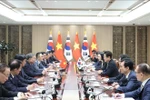 At the talks between Party General Secretary To Lam and RoK President Lee Jae Myung in Seoul on August 11. (Photo: VNA)
