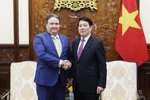 State President Luong Cuong receives US Ambassador to Vietnam Marc Knapper in Hanoi on January 12. (Photo: VNA)