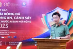 Colonel Pham Kim Dinh, Director of the Department of Political Work at the Ministry of Public Security, speaks at a press conference to announce the tournament on July 2. (Photo: VNA)