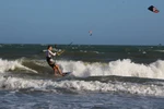 International tourists kite surfing on Mui Ne beach (Photo: VNA)