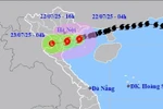 The typhoon's path as of 7 am on July 22 (Photo: National Centre for Hydrometeorological Forecasting)