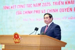 Prime Minister Pham Minh Chinh speaks at the meeting (Photo: VNA)