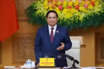 Prime Minister Pham Minh Chinh addresses the 14th meeting of the Central Council for Emulation and Commendation in Hanoi on October 20 (Photo: VNA)