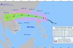 Forecast of the movement direction of super Typhoon Ragasa. (Photo: nchmf.gov.vn)