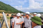 Officials of former Ninh Thuan province (which is part of Khanh Hoa province now) inspect the progress of Bac Ai pumped-storage hydropower plant. (Photo: VNA)
