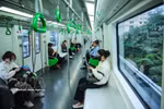 Urban train has become a favourable travel solution for Hanoi's residents. (Photo: VNA)