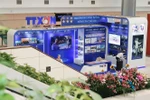 The exhibition stall of Vietnam News Agency at the National Press Festival 2025. (Photo: VNA)