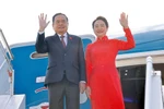 National Assembly Chairman Tran Thanh Man and his spouse leave Geneva to return Vietnam. (Photo: VNA)