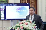 Vietnamese Trade Counsellor in China Nong Duc Lai speaks at the event. (Photo: VNA)