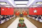 Vietnamese National Assembly Chairman Tran Thanh Man (second, right) holds talks with Chairman of the Standing Committee of the National People’s Congress (NPC) of China Zhao Leji. (Photo: VNA)
