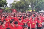 Hanoi residents join the national walking programme on August 16. (Photo: VNA)