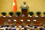 NA Vice Chairwoman Nguyen Thi Thanh chairs the plenary sitting (Photo: VNA)