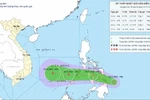 The direction of the tropical depression over the eastern waters of the central Philippines on November 24 (Photo: National Centre for Hydrometeorological Forecasting)