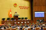 The National Assembly votes to approve the Resolution on the pilot implementation of the public lawyer institution (Photo: VNA)