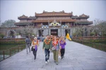 Foreign visitors in Hue (Photo: VNA)