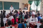A Khmer class at Ta Mum pagoda in Dinh Hoa commune of An Giang province. (Photo: VNA)