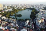 A bird view of Hoan Kiem Lake in Hanoi (Photo: VNA)