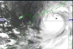 The location of Typhoon Ragasa's centre at 4pm on September 23 (Photo: VNA)